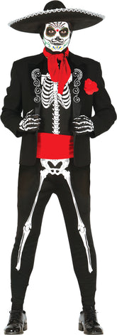 Déguisement Squelette Mort Mexicain / Costume Squelette Jours des morts Mexicain / Costume Squelette Zombie / La Maison Du Déguisement